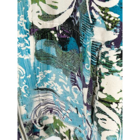 Chico's Additions Jacket Full Zip Size Large Stretch‎ Lightweight with Pockets - Picture 11 of 11